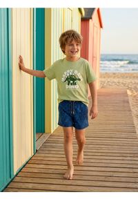 Sinsay - Szorty kąpielowe z motywem roślinnym - granatowy. Kolor: niebieski #1