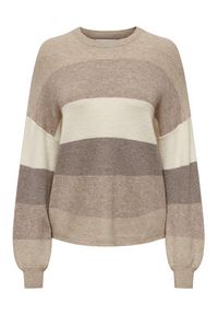 only - ONLY Sweter Atia 15220044 Beżowy Regular Fit. Kolor: beżowy. Materiał: syntetyk #4