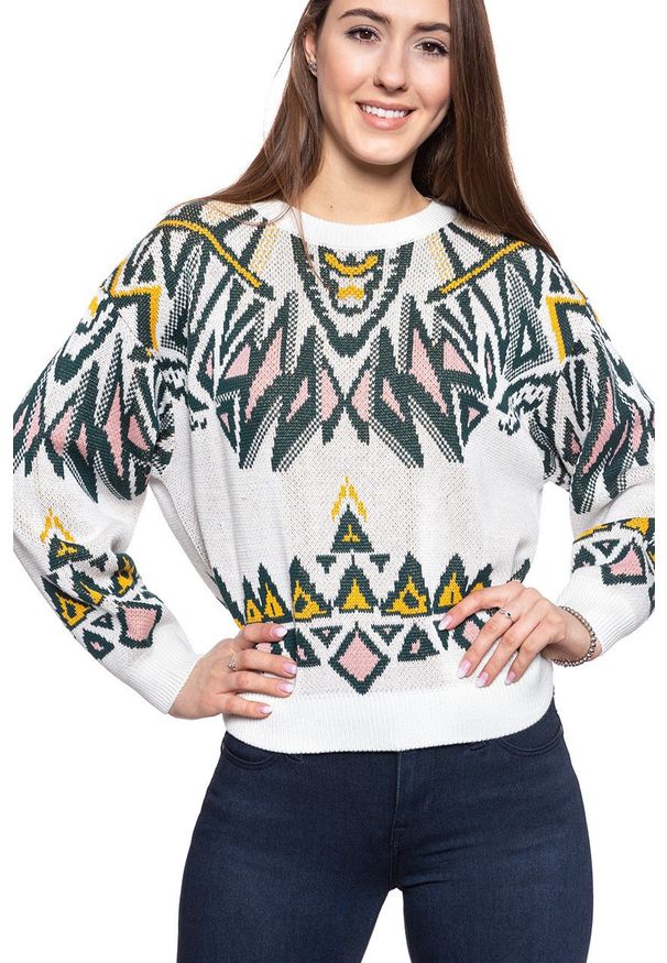 Wrangler - DAMSKI SWETER WRANGLER GEO KNIT CLOUD BLUE W8N5QCB03 112132405