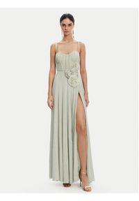 Elisabetta Franchi Sukienka wieczorowa AB-R22-52E2 Zielony Regular Fit. Kolor: zielony. Materiał: wiskoza. Styl: wizytowy
