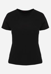 Renee - Czarny T-shirt z Bawełny z Okrągłym Dekoltem Nedima. Okazja: na co dzień. Kolor: czarny. Materiał: bawełna. Styl: klasyczny, casual #2