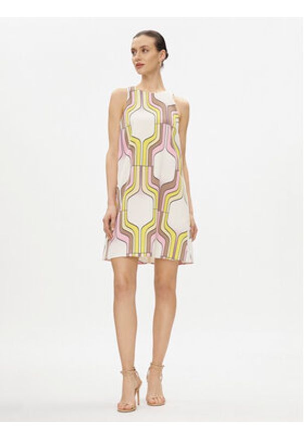 Marella Sukienka letnia Agordo 2413221053 Kolorowy Regular Fit. Materiał: syntetyk. Wzór: kolorowy. Sezon: lato