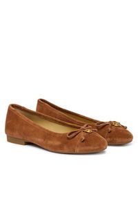 MICHAEL Michael Kors Baleriny Piper 40T6PIFP1S Brązowy. Kolor: brązowy. Materiał: zamsz, skóra #4