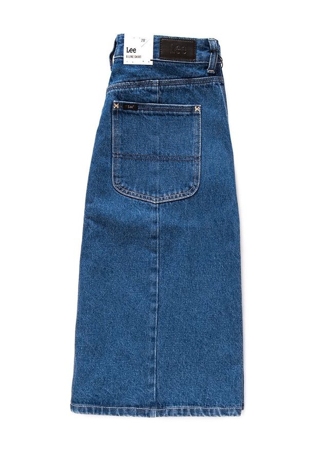 Lee - LEE A LINE SKIRT REMO LIGHT L38TGAEF 112108332. Stan: podwyższony. Materiał: jeans. Długość: do kolan. Wzór: jednolity