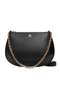 TOMMY HILFIGER - Tommy Hilfiger Torebka Th Glam Conv Med Crossover AW0AW18143 Czarny. Kolor: czarny. Materiał: skórzane #1