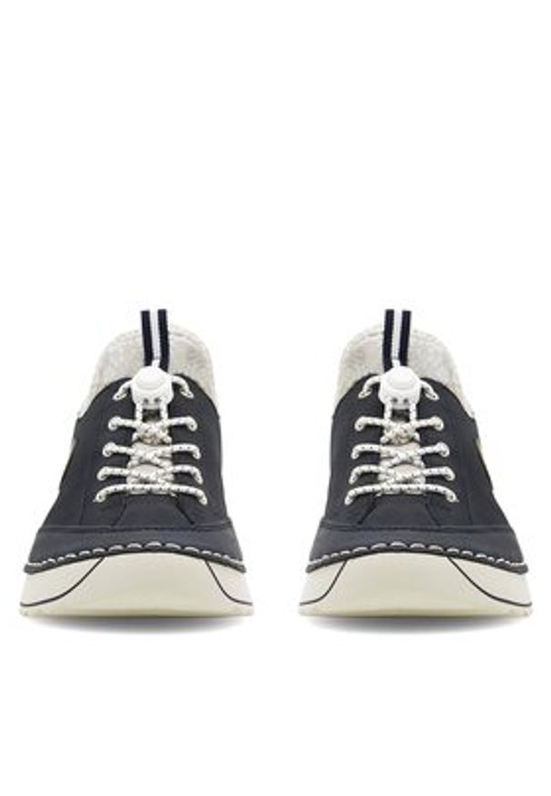 Rieker Półbuty 51558-14 Granatowy. Kolor: niebieski. Materiał: skóra