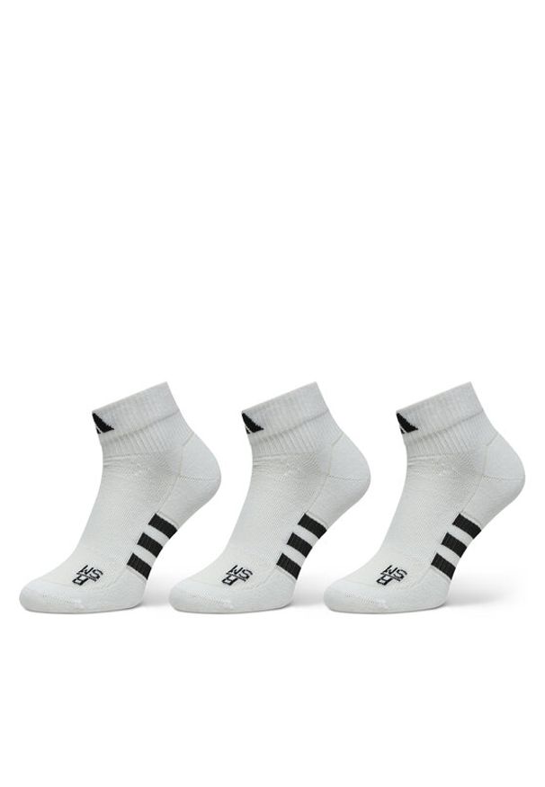 Adidas - adidas Skarpety wysokie unisex Performance Light Mid-Cut Socks 3 Pairs HT3445 Biały. Kolor: biały. Materiał: bawełna