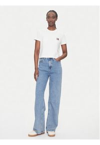 Tommy Jeans T-Shirt DW0DW21423 Biały Regular Fit. Kolor: biały. Materiał: bawełna #5