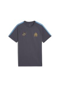 Puma - Męska koszulka Olympique Marsylia KING PUMA Galactic Gray Luminous Blue. Kolor: szary, wielokolorowy, niebieski