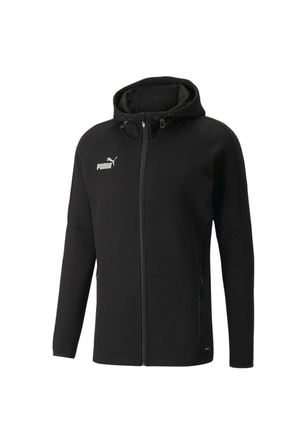 Bluza z kapturem męskie Puma Teamfinal Casuals Hooded Jkt. Typ kołnierza: kaptur. Kolor: czarny. Materiał: bawełna, materiał. Sport: fitness