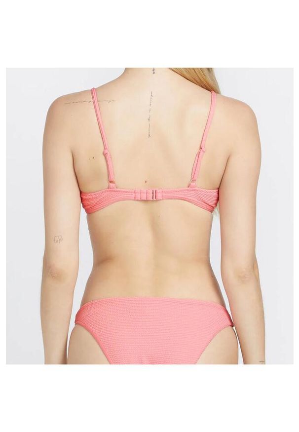 Góra od bikini damska Volcom So Current Crop. Kolor: różowy. Materiał: poliester, elastan