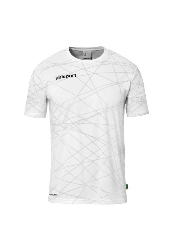 UHLSPORT - Koszulka Uhlsport Prediction. Kolor: czarny, biały, wielokolorowy. Materiał: jersey. Wzór: nadruk, napisy. Sport: piłka nożna