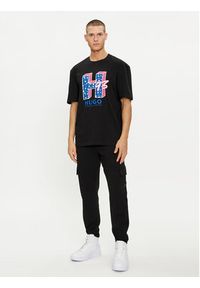 Hugo T-Shirt Nentryle 50513411 Czarny Relaxed Fit. Kolor: czarny. Materiał: bawełna