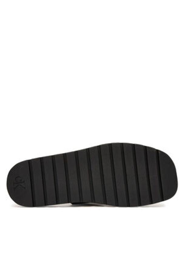 Calvin Klein Klapki Sq Molded Sandal Db Lth HM0HM02234 Czarny. Kolor: czarny. Materiał: skóra
