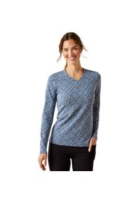 Damska koszulka z długim rękawem Ariat Hardware Print. Kolor: niebieski. Długość rękawa: długi rękaw. Długość: długie. Wzór: nadruk #1