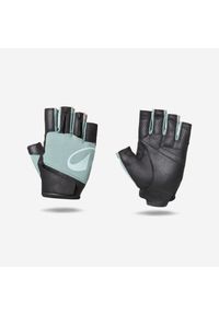 CORENGTH - Rękawiczki do treningu siłowego Domyos. Kolor: czarny, zielony, wielokolorowy. Materiał: zamsz, materiał. Sport: fitness #1