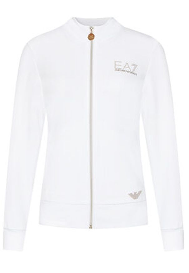 EA7 Emporio Armani Bluza 8NTM43 TJ9RZ 1100 Biały Regular Fit. Kolor: biały. Materiał: syntetyk
