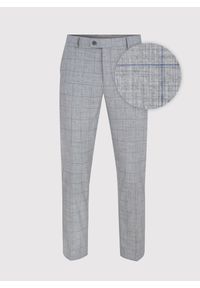 Pako Lorente - PAKO LORENTE – Szare garniturowe spodnie męskie w kratę. Okazja: na spotkanie biznesowe. Kolor: szary. Materiał: elastan, wiskoza, poliester. Styl: elegancki, biznesowy #4