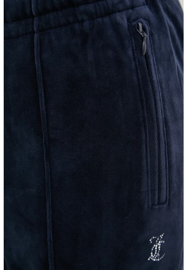 Juicy Couture - JUICY COUTURE Granatowe damskie spodnie dresowe Tina, Rozmiar XS. Kolor: niebieski. Materiał: dresówka