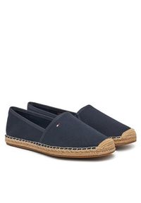 TOMMY HILFIGER - Tommy Hilfiger Espadryle Flag Canvas Espadrille FW0FW08541 Granatowy. Kolor: niebieski. Materiał: materiał