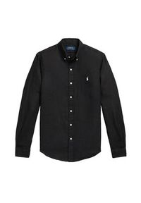 Polo Ralph Lauren Koszula 710968915503 Czarny Slim Fit. Typ kołnierza: polo. Kolor: czarny. Materiał: len #6