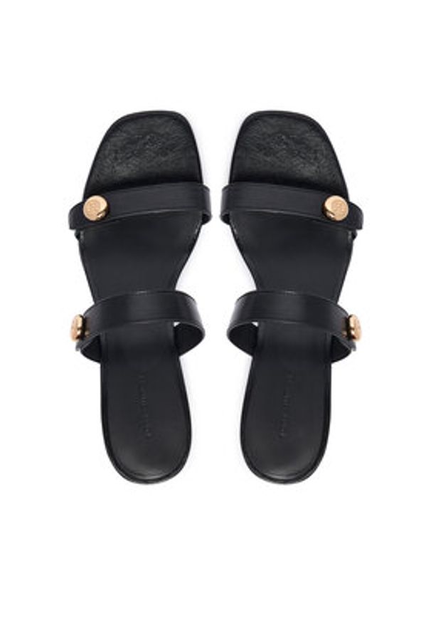 Tory Burch Klapki 183428 Czarny. Kolor: czarny. Materiał: skóra