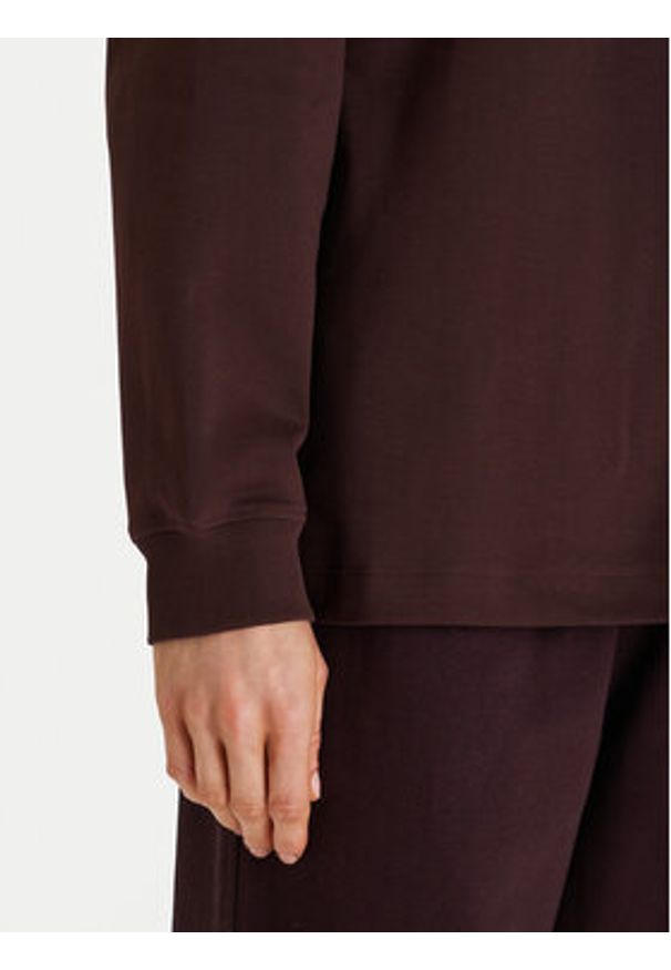 Calvin Klein Jeans Bluza Monologo LV047E211G Brązowy Oversize. Kolor: brązowy. Materiał: bawełna