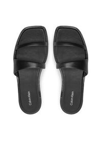 Calvin Klein Klapki Flat Slide Lth HW0HW02071 Czarny. Kolor: czarny. Materiał: skóra #4
