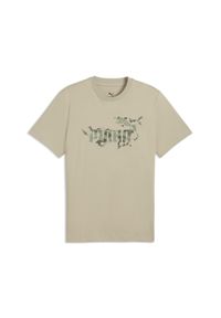 Puma - Męska koszulka Camo PUMA. Kolor: beżowy. Wzór: nadruk. Sport: bieganie #1