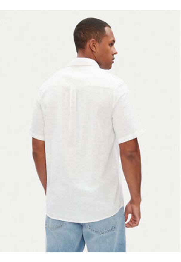 Pepe Jeans Koszula Amaro PM308847 Biały Regular Fit. Kolor: biały. Materiał: bawełna