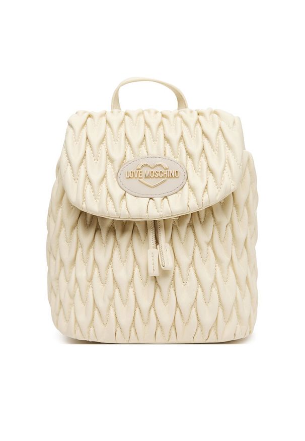 Love Moschino - Plecak LOVE MOSCHINO. Kolor: beżowy