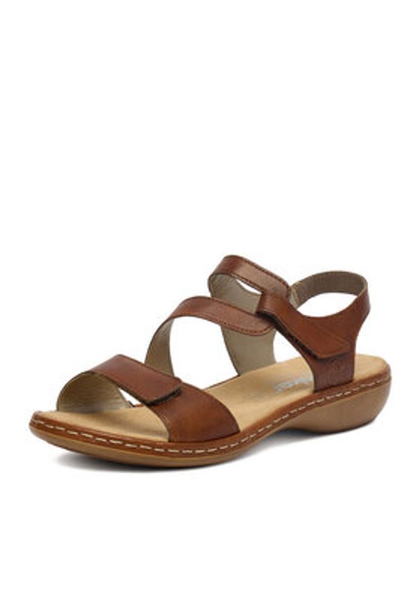 Rieker Sandały CEO-659C7-24 Brązowy. Kolor: brązowy. Materiał: skóra