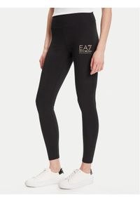 EA7 Emporio Armani Legginsy 7W000426 AF12484 MC021 Czarny Slim Fit. Kolor: czarny. Materiał: bawełna