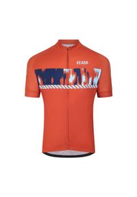 KEADA SPORTS - Męska koszulka rowerowa z krótkim rękawem – Signal Two. Kolor: pomarańczowy. Długość rękawa: krótki rękaw. Długość: krótkie. Sport: kolarstwo