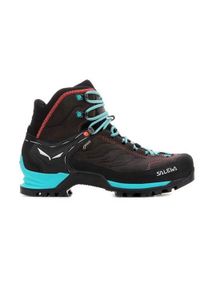 Buty trekkingowe damskie Salewa WS Mtn Trainer Mid Gtx czarne,turkusowe. Wysokość cholewki: za kostkę. Zapięcie: sznurówki. Kolor: wielokolorowy, niebieski, czarny