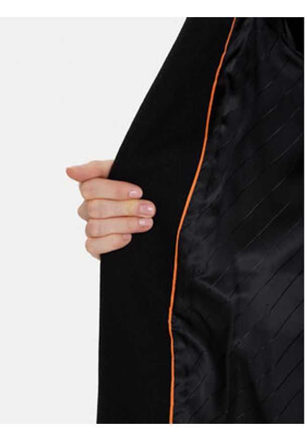 BOSS Płaszcz wełniany C_Calesara2 50548660 Czarny Relaxed Fit. Kolor: czarny. Materiał: syntetyk