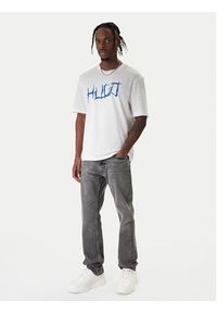 Hugo - HUGO T-Shirt Namerix 50554350 Biały Regular Fit. Kolor: biały. Materiał: bawełna #5