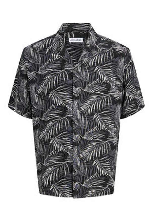 Jack & Jones Koszula Jeff 12288854 Czarny Relaxed Fit. Kolor: czarny. Materiał: wiskoza
