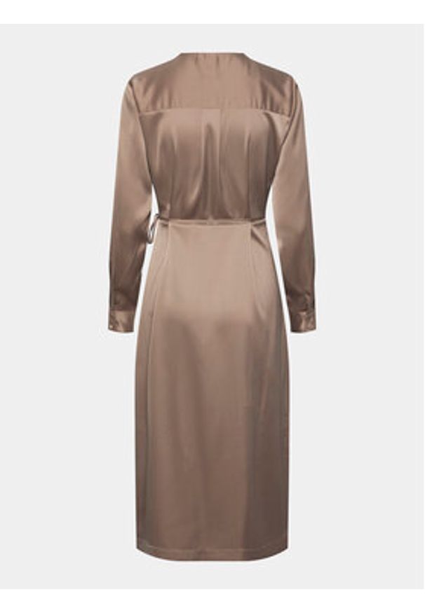 YAS Sukienka codzienna Pella 26030740 Beżowy Regular Fit. Okazja: na co dzień. Kolor: beżowy. Materiał: syntetyk. Typ sukienki: proste. Styl: casual