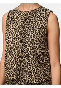 Pieces Bluzka Salume 17158200 Brązowy Relaxed Fit. Kolor: brązowy. Materiał: bawełna, syntetyk #4