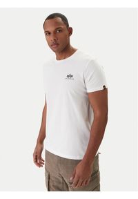 Alpha Industries T-Shirt Basic 188505 Biały Regular Fit. Kolor: biały. Materiał: bawełna #1