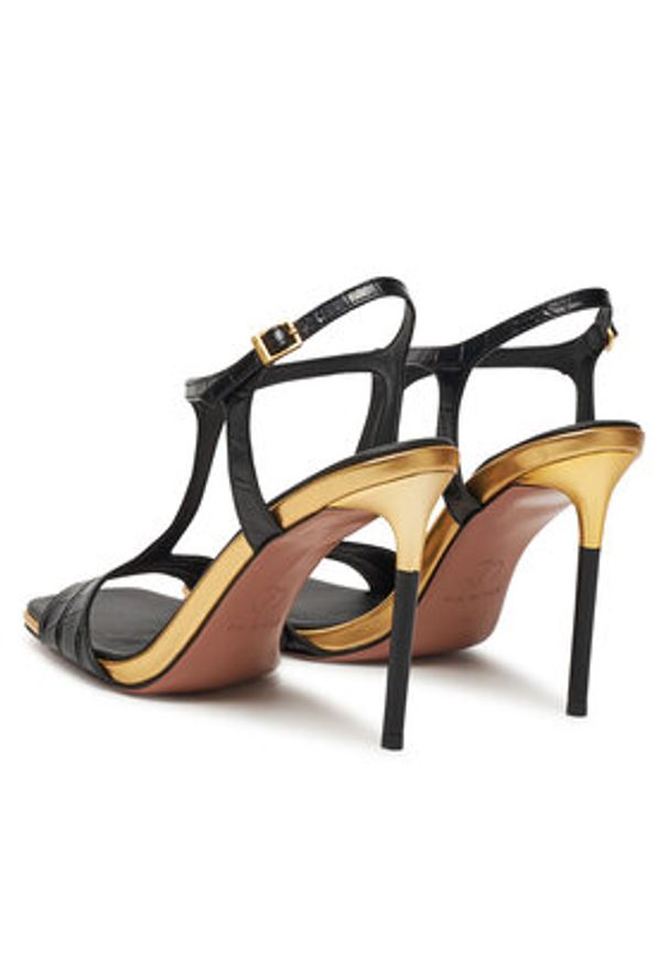 Eva Minge Sandały TULIP-LT1520-3-3 Czarny. Kolor: czarny. Materiał: skóra