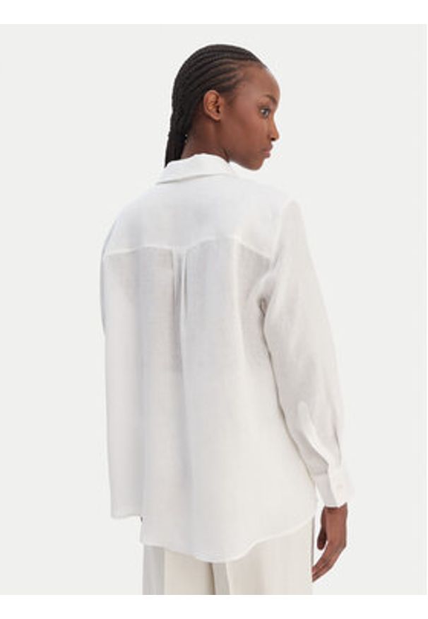 Marella Koszula Editore 2613111084 Biały Regular Fit. Kolor: biały. Materiał: len