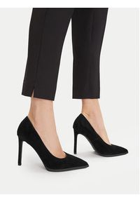 Gino Rossi - GINO ROSSI Szpilki EO-AZI-LT2472-1 Czarny. Kolor: czarny. Materiał: zamsz, skóra. Obcas: na szpilce #6