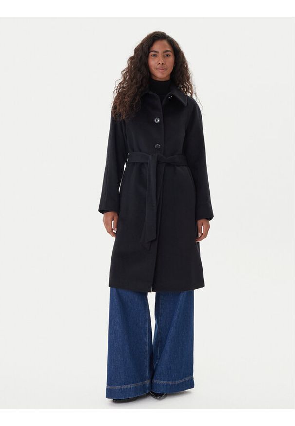 Lauren Ralph Lauren - LAUREN RALPH LAUREN Płaszcz wełniany 297P04140001 Czarny Regular Fit. Kolor: czarny. Materiał: syntetyk