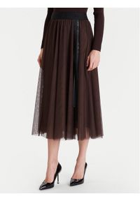JOOP! Spódnica tiulowa 58 252S58Fridi 30046657 Brązowy Regular Fit. Kolor: brązowy. Materiał: syntetyk