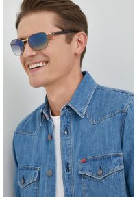 Ray-Ban okulary przeciwsłoneczne kolor niebieski. Kształt: owalne. Kolor: niebieski #4
