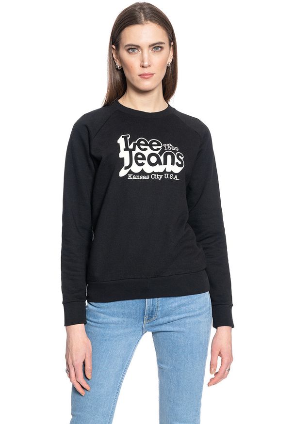 Lee - LEE GRAPHIC CREW SWS DAMSKA BLUZA KLASYCZNA BLACK L53TTX01 112112530. Styl: klasyczny