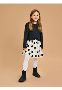 Sinsay - Sukienka z długim rękawem i tiulowym dołem w grochy - szary. Kolor: szary. Materiał: tiul. Długość rękawa: długi rękaw. Wzór: grochy #1