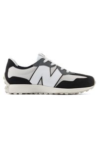 Buty dziecięce New Balance GS327GX – czarne. Okazja: na co dzień. Kolor: czarny. Materiał: materiał, guma, syntetyk. Szerokość cholewki: normalna